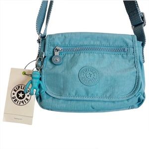 Kipling Sabian Aqua Frost Mini Crossbody Bag
